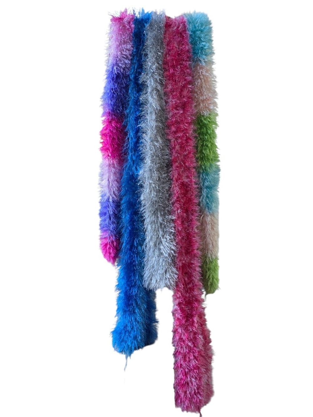 Kids Multi-Color Fuzzy Boa Scarf - Cozy Fun Accessory